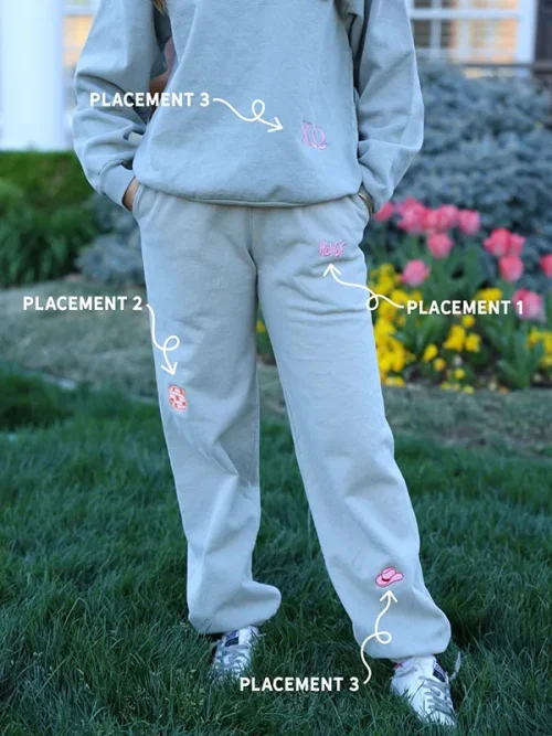 Sweatpants Customize Strawberry Embroidery Joggers - Image 4