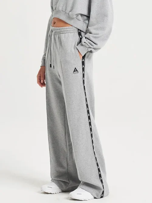 High Quality Sweatshirts Manufacturers Classic Grey Side Stripe Tracksuit - Image 4