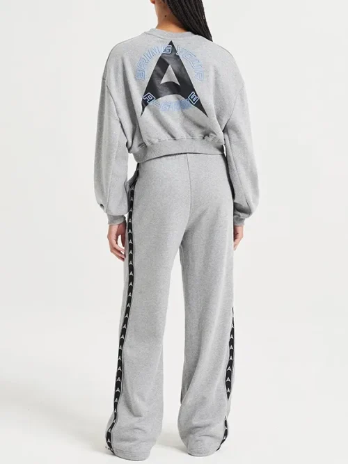 Alternative view of High Quality Sweatshirts Manufacturers Classic Grey Side Stripe Tracksuit