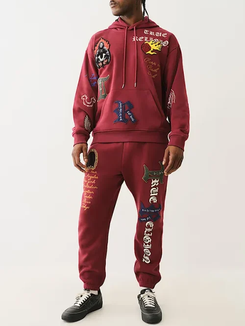 Custom Hoodie And Sweatpants Championship Patches Set