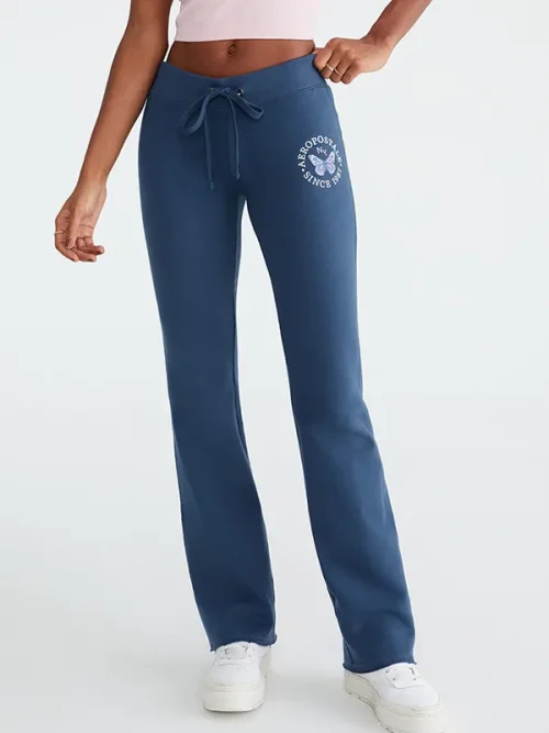 Custom Embroidered Sweatpants Ballet Pink Trousers - Image 5