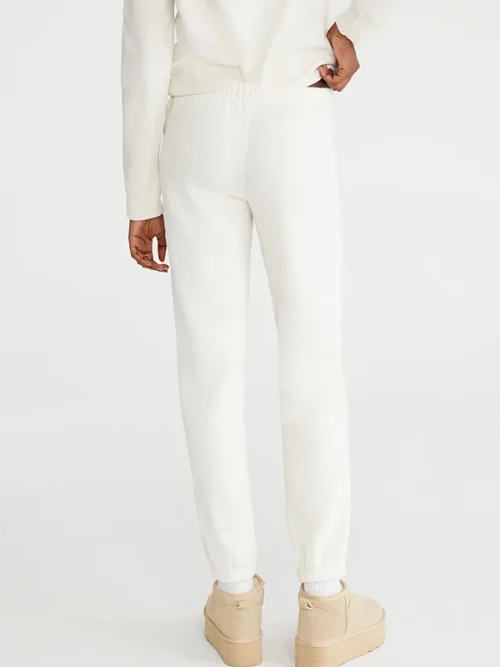 Custom Ink Sweatpants Crisp White Contrast Blue Typography - Image 3