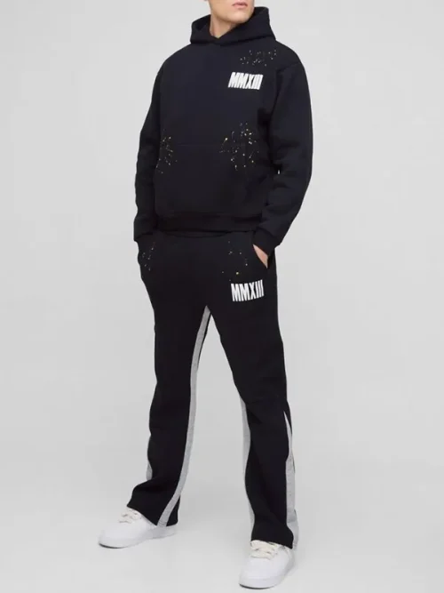Custom Hoodie And Sweatpants Side Stripe Joggers