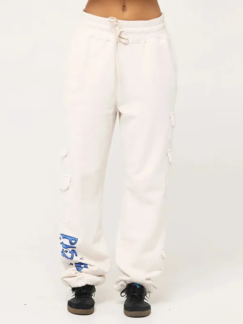 Custom Sweatpants Design Beige Loose-Fitting Cropped Pants