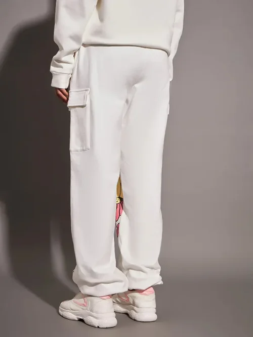 Custom Print Sweatpants Hand-painted floral Track Pants - Image 6