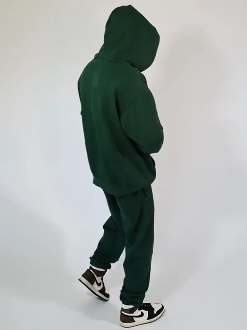 Custom Sweatpants And Hoodies Dark Green Multi-Pocket Cropped Pants - Image 3