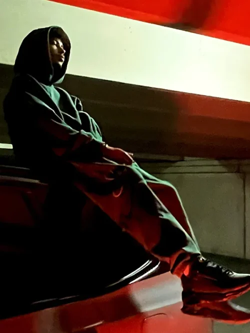 Custom Sweatpants And Hoodies Dark Green Multi-Pocket Cropped Pants - Image 5