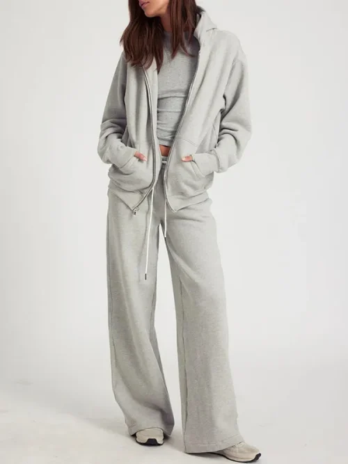 Customize Your Blended Gray Loose Sweatpants - Image 5