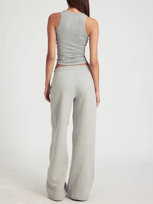 Customize Your Blended Gray Loose Sweatpants - Image 4
