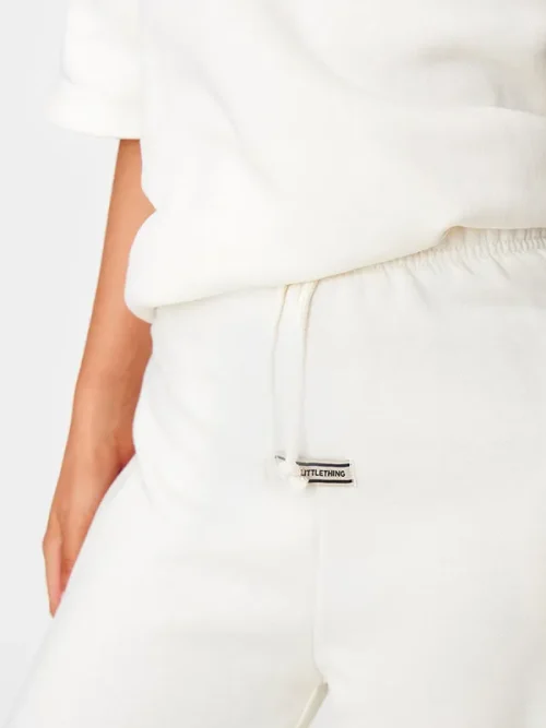 Custom White Sweatpants Three Dimensional Tailoring Wide Legs - Image 4