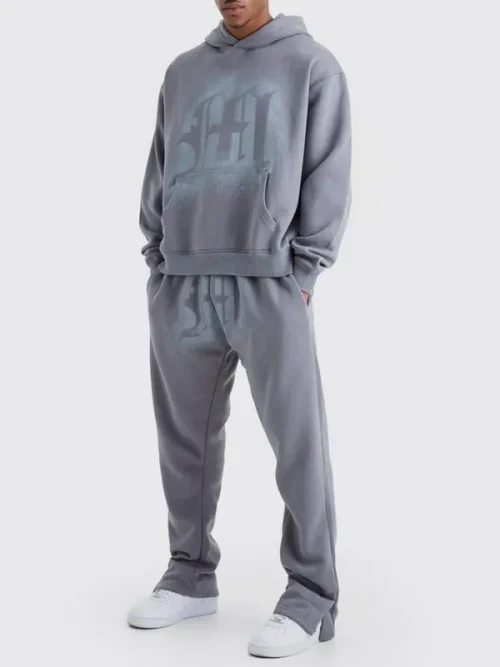 Custom Sweatpant Oversized Graffiti Spray Graphic Tracksuit