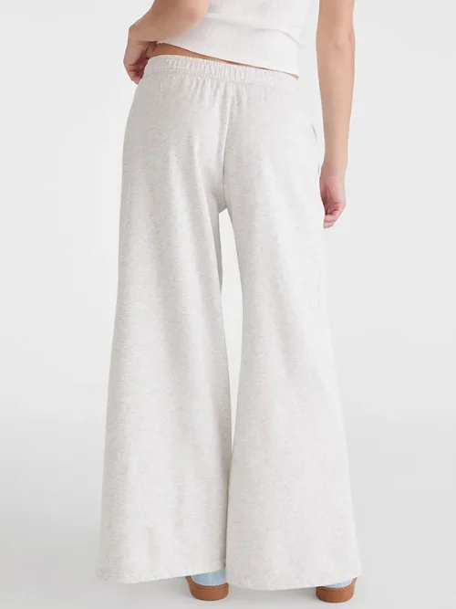 Alternative view of Custom elastic waist Light gray Flare Sweatpants