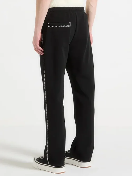 High Quality Custom Sweatpants Contrast Whipstitch Track Pants - Image 3