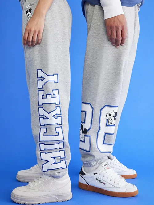 Alternative view of Custom Text Sweatpants Sweatpants Grey Cotton Jogger