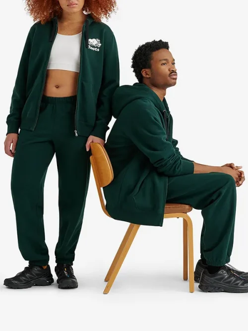 Custom Fit Sweatpants Dark Green Slim-Fitting Style - Image 5