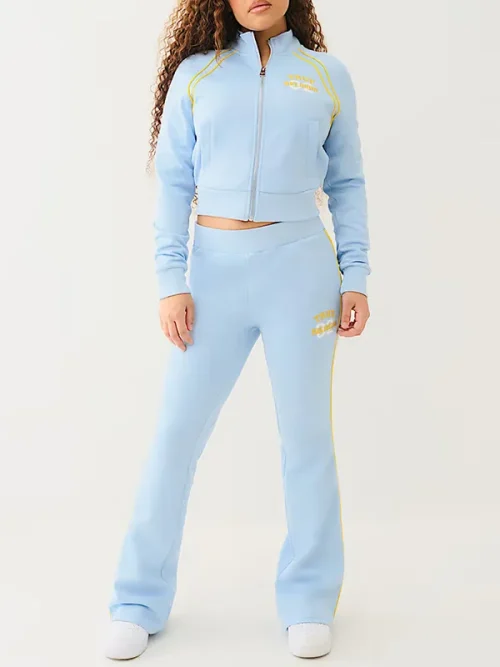 Custom Sweatshirt Manufacturers Light Blue Flared Design