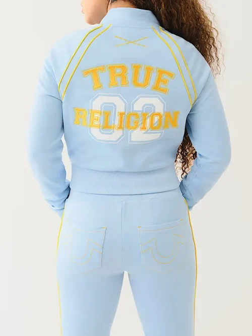 Custom Sweatshirt Manufacturers Light Blue Flared Design - Image 5