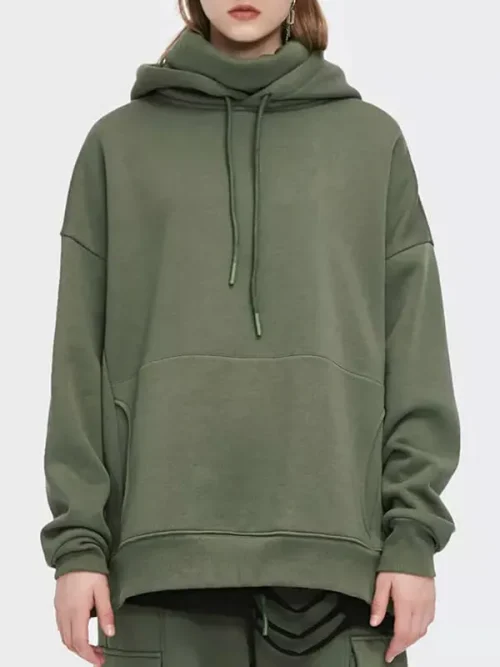 Factorie sweatshirts women's loose fit heavyweight hoodie with high neck