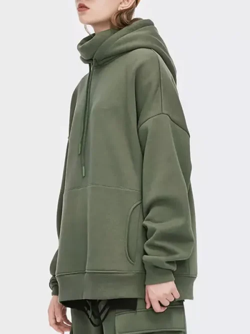 Alternative view of Factorie sweatshirts women's loose fit heavyweight hoodie with high neck