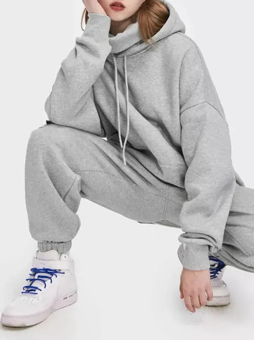 Factorie sweatshirts women's loose fit heavyweight hoodie with high neck - Image 6