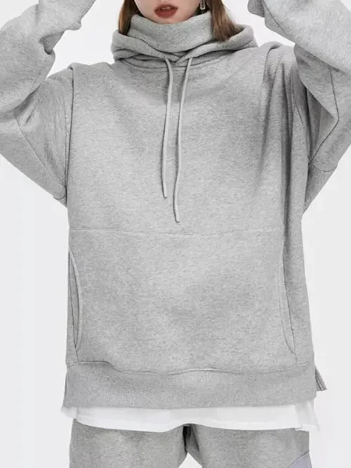 Factorie sweatshirts women's loose fit heavyweight hoodie with high neck - Image 5