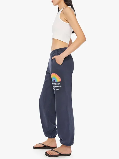 Alternative view of Custom Rainbow Smiley Face Sweatpants