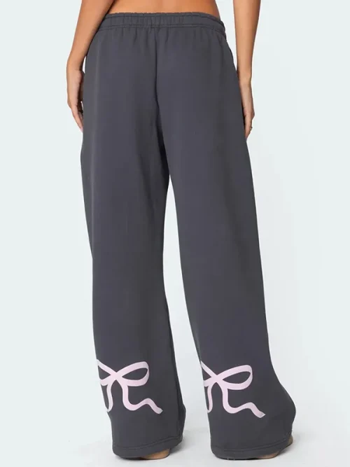 Custom womens light blue cloud-effect wide-leg sweatpants - Image 6