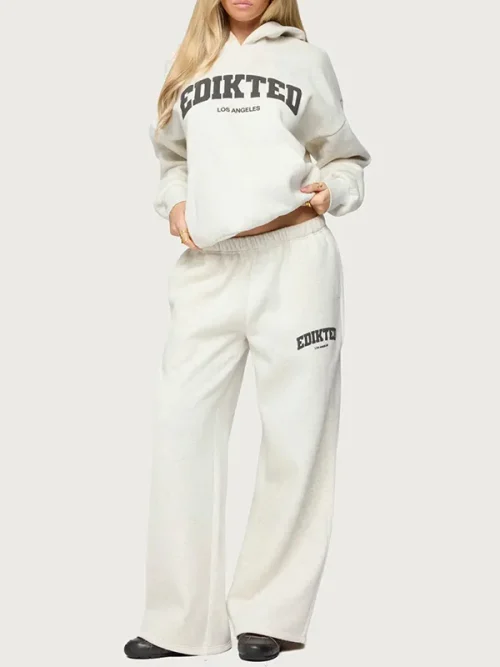 Wholesale custom sweatpants cotton wide-leg style - Image 4