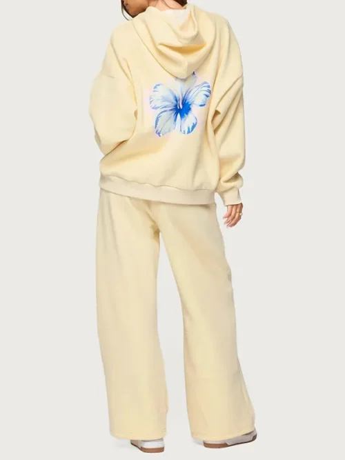 Alternative view of Hoodie and sweatpants custom tropical bloom print