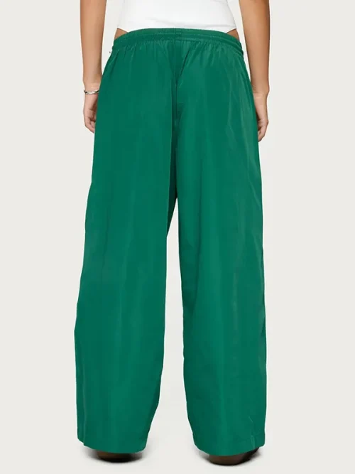 Sweatpants custom design green striped loose-fitting track pants - Image 3