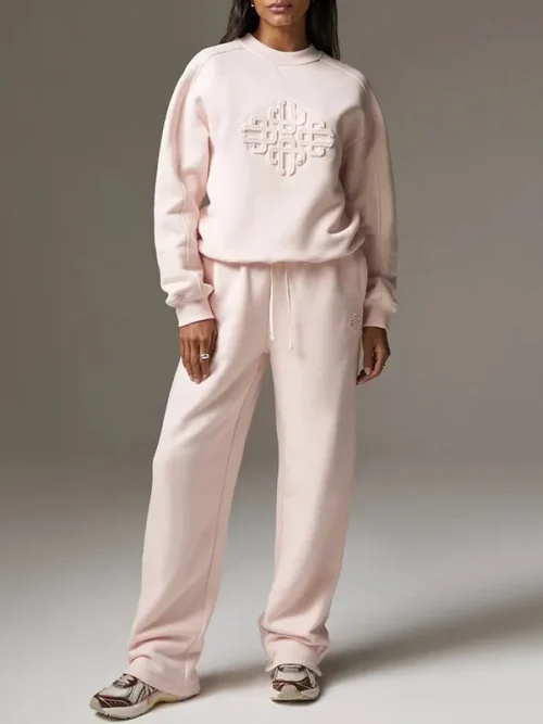 Alternative view of Factory sweatpants light pink drawstring loose track pants