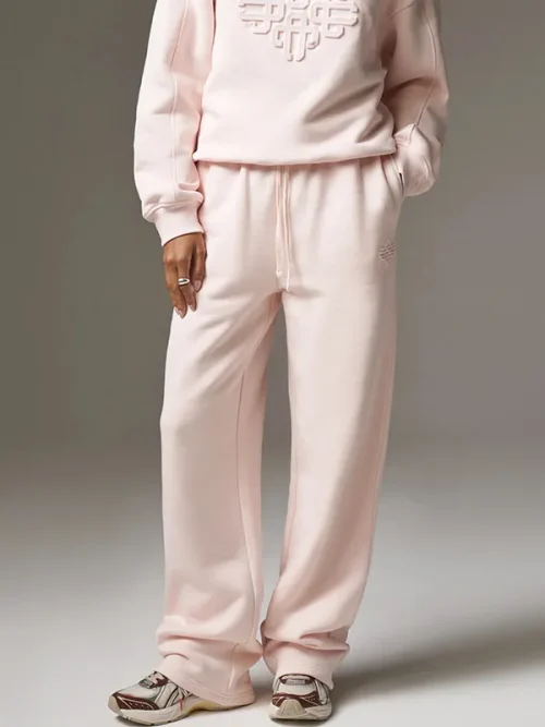 Factory sweatpants light pink drawstring loose track pants