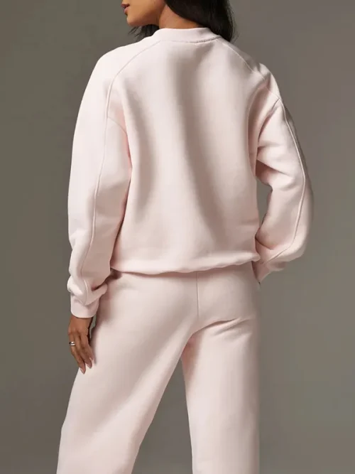 Factory sweatpants light pink drawstring loose track pants - Image 3