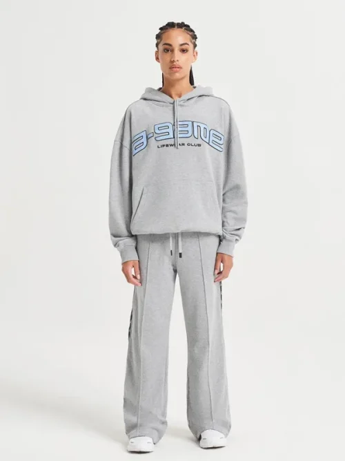 Alternative view of China custom tracksuits factory Graphic Hoodie Grey