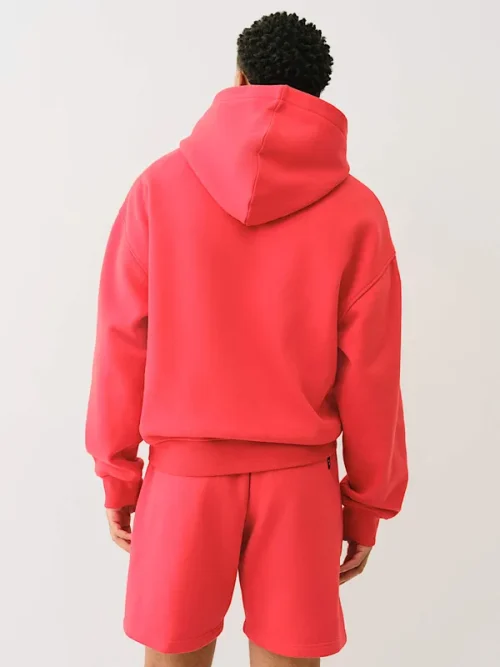 Custom tracksuit factory LOGO Applique Pink Hoodie - Image 5