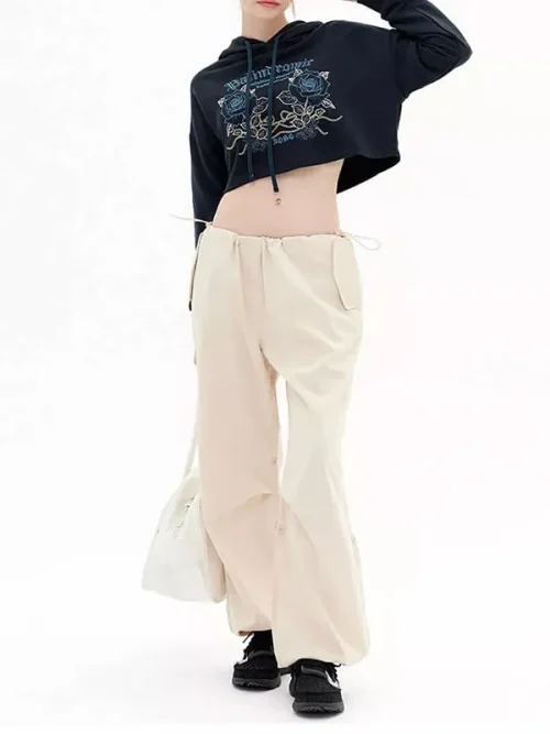 Custom printed sweatshirts women long sleeve cropped hoodie - Image 3
