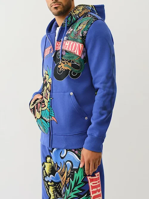 Custom sweatshirts with picture tattoo logo zip hoodie - Image 3