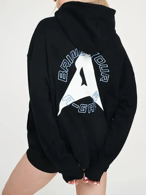 Custom Light blue 460g heavy cotton hooded sweatshirts - Image 5