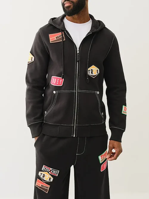 Custom sweatshirts with logo colorful patch decoration hoodie