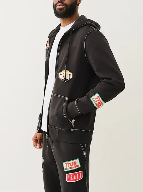 Custom sweatshirts with logo colorful patch decoration hoodie - Image 3
