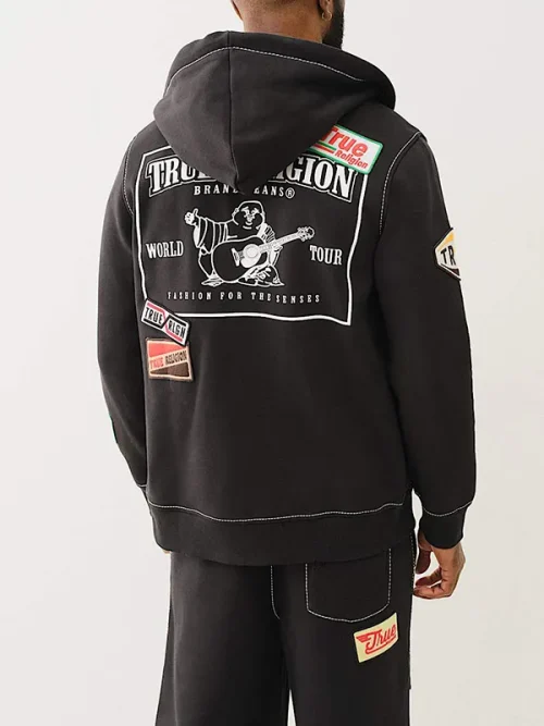 Custom sweatshirts with logo colorful patch decoration hoodie - Image 4