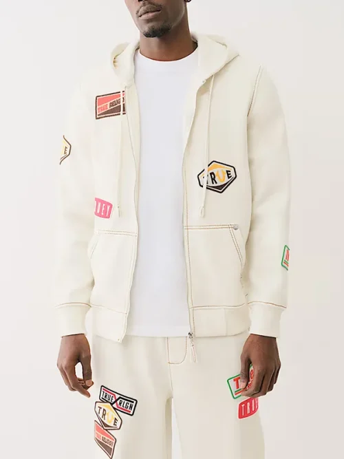 Custom sweatshirts with logo colorful patch decoration hoodie - Image 5