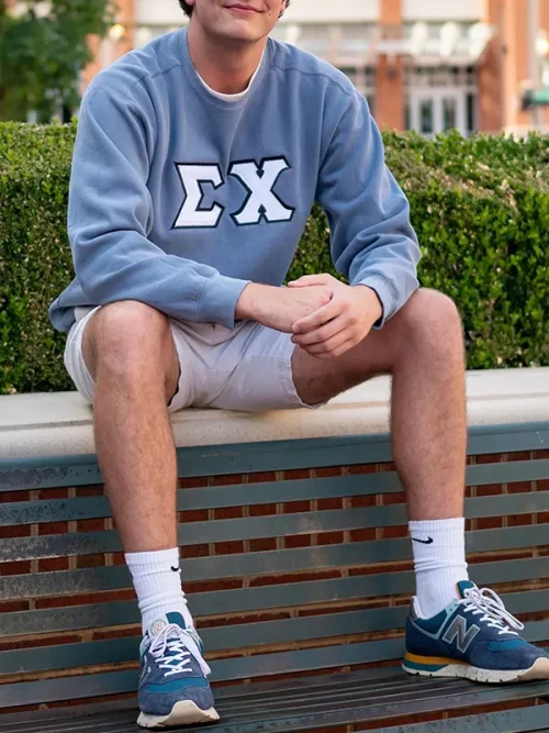 Custom dark grey unisex embroidery letter sweatshirts - Image 3