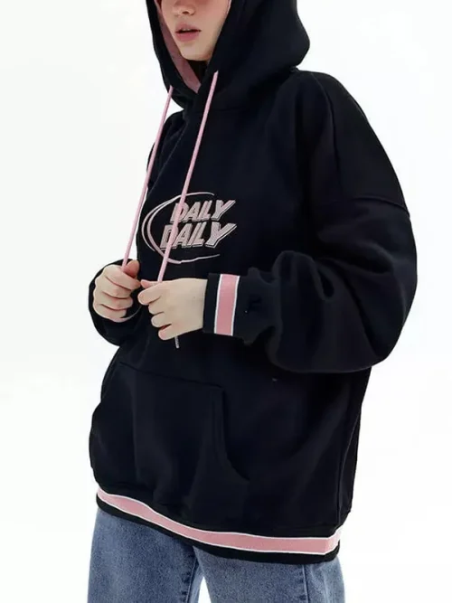 Custom text sweatshirt oversized embroidery hoodie - Image 3