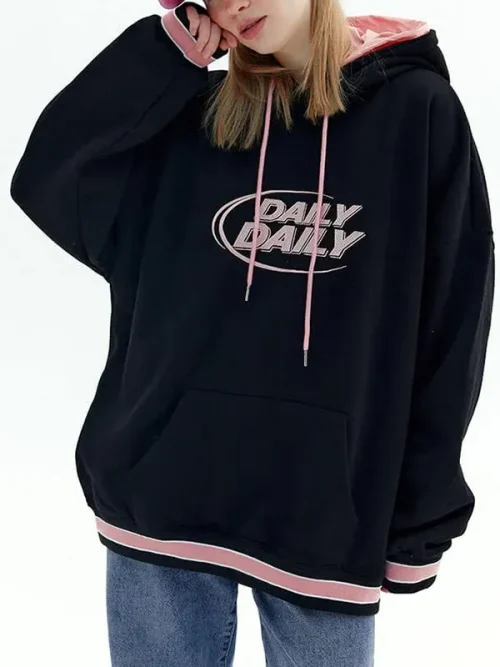 Alternative view of Custom text sweatshirt oversized embroidery hoodie