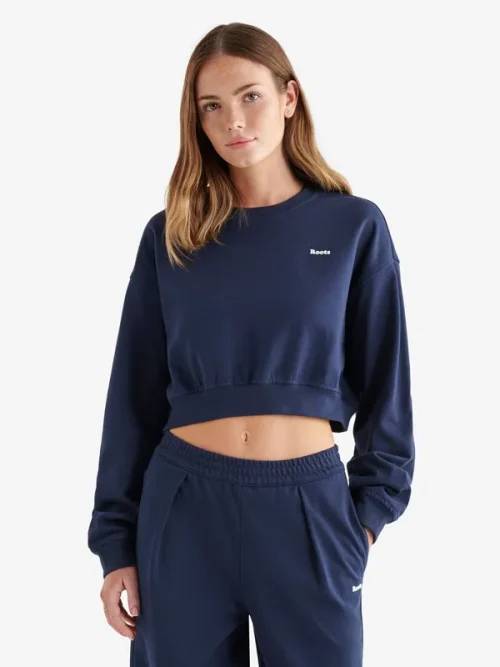 Custom embroidered crewneck royal blue sweatshirts
