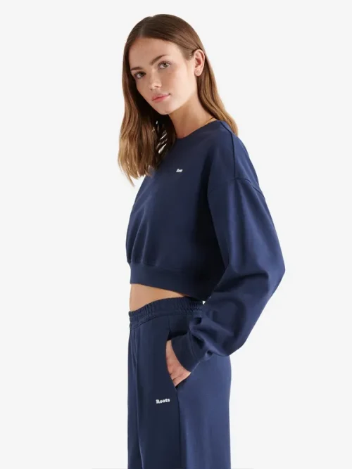 Alternative view of Custom embroidered crewneck royal blue sweatshirts