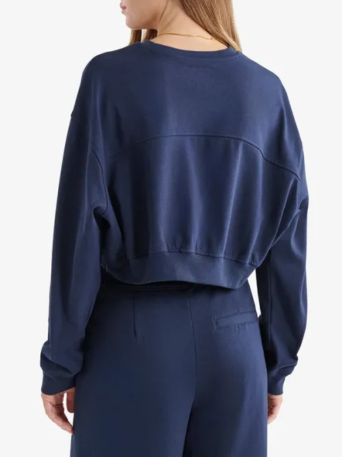 Custom embroidered crewneck royal blue sweatshirts - Image 4