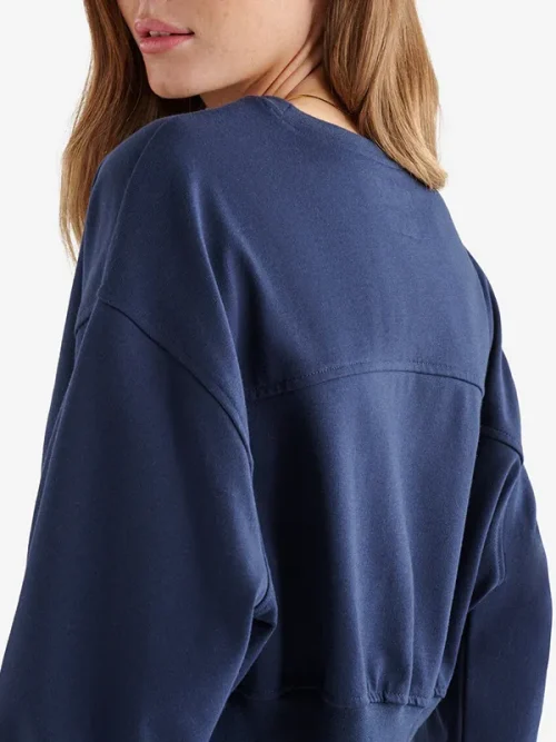 Custom embroidered crewneck royal blue sweatshirts - Image 3
