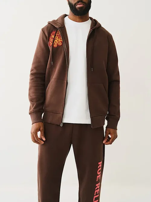 Alternative view of Custom applique sweatshirts heavy cotton zipper hoodie